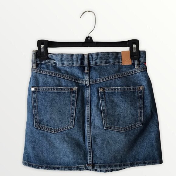 Zara Authentic Denim by Trafaluc Mini Skirt With Side Striping - Picture 3 of 14